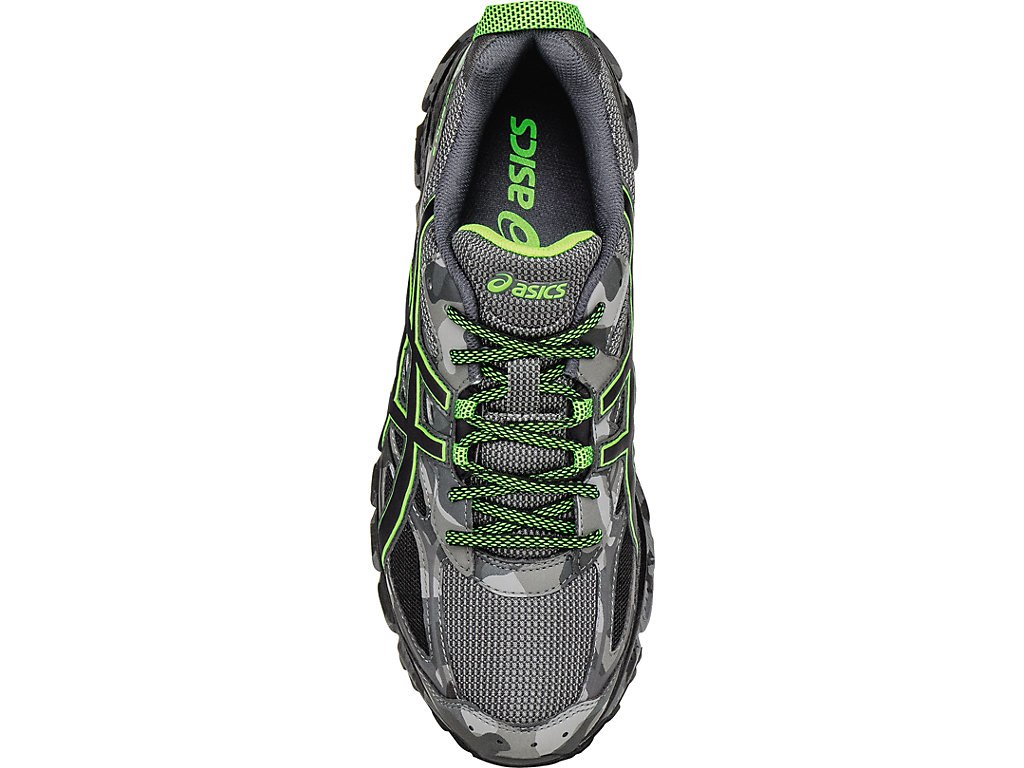 Asics Gel-Scram Running Shoes For Men Dark Grey/Black/Green 225SNSYE