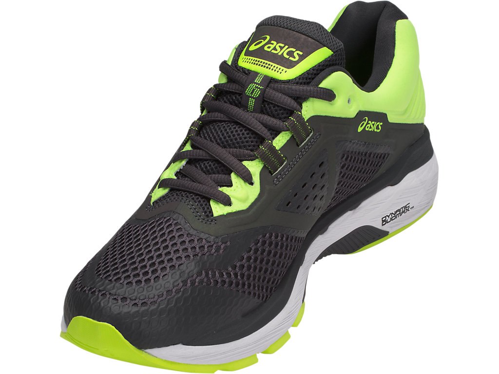 Asics Gt-2000 6 Running Shoes For Men Dark Grey/Dark Grey/Yellow 225TOFOM