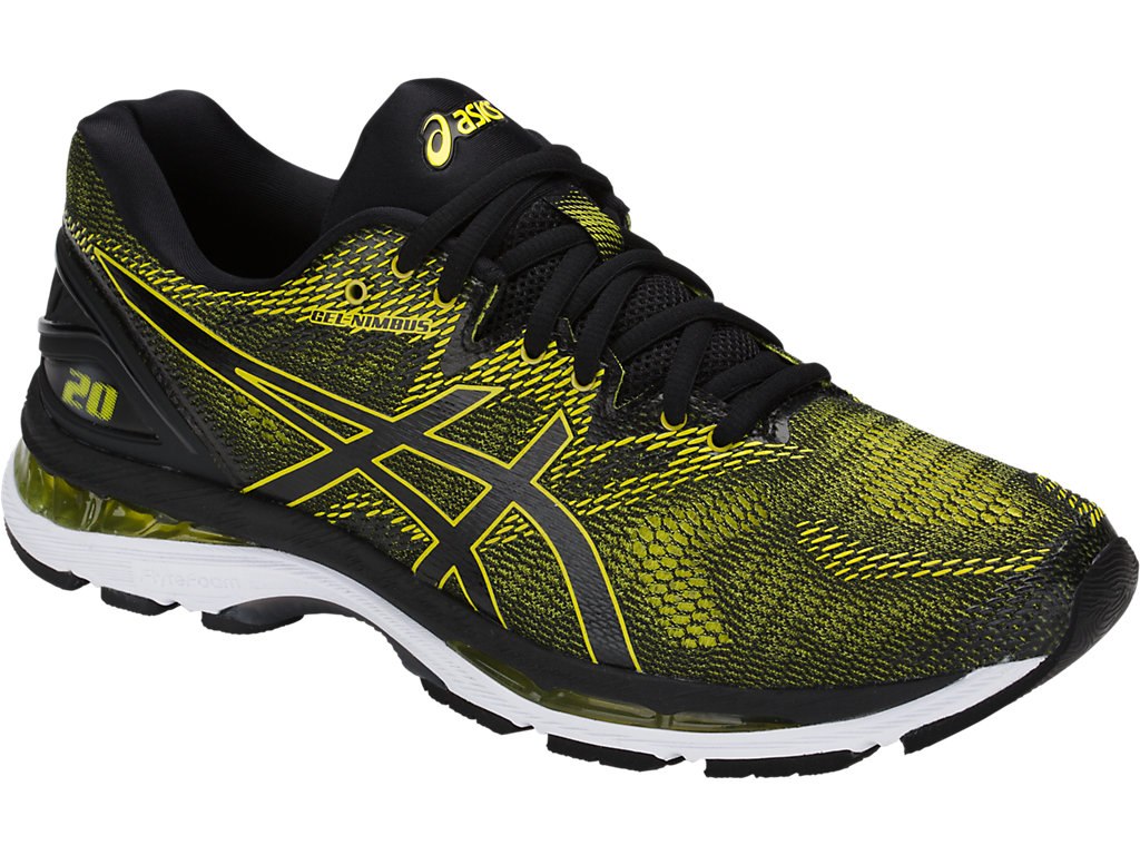 Asics Gel-Nimbus 20 Running Shoes For Men Black/White 232JZJEJ
