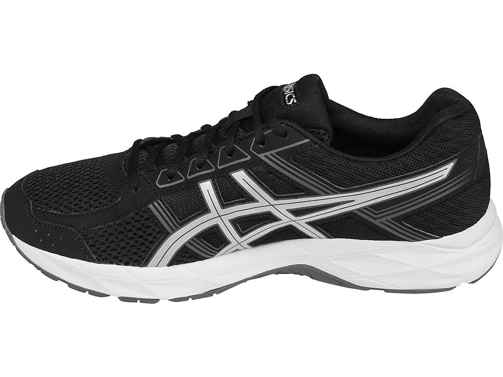 Asics Gel-Contend 4 Running Shoes For Men Black/Silver/Dark Grey 240CSYAP