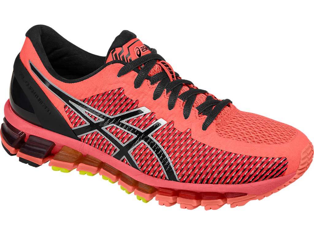 Asics Gel-Quantum 360 Running Shoes For Women Coral/Black/Silver 246ZMPUY