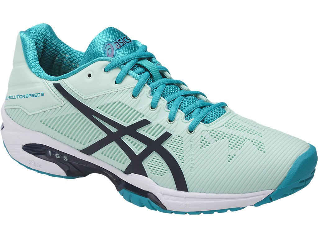Asics Gel-Solution Speed 3 Tennis Shoes For Women Indigo Blue/Light Turquoise 251HQKKP