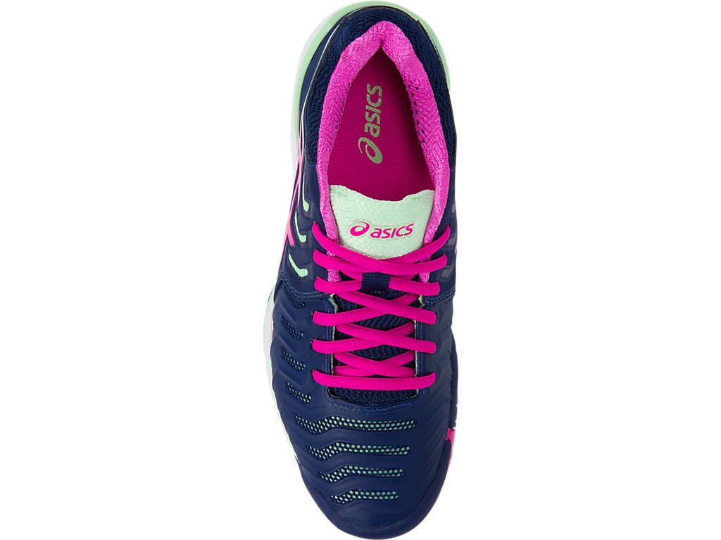 Asics Gel-Resolution 7 Tennis Shoes For Women Indigo Blue/Pink/Green 256BDUFI