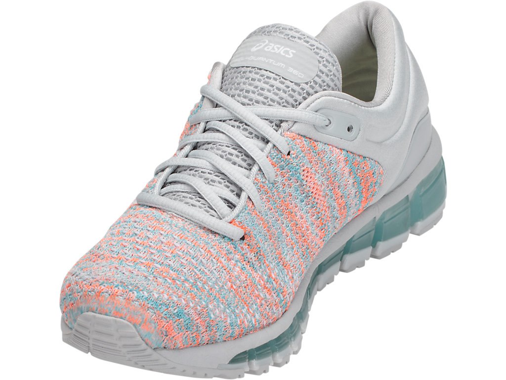 Asics Gel-Quantum 360 Running Shoes For Women Grey/Orange/Blue 256TZZDZ