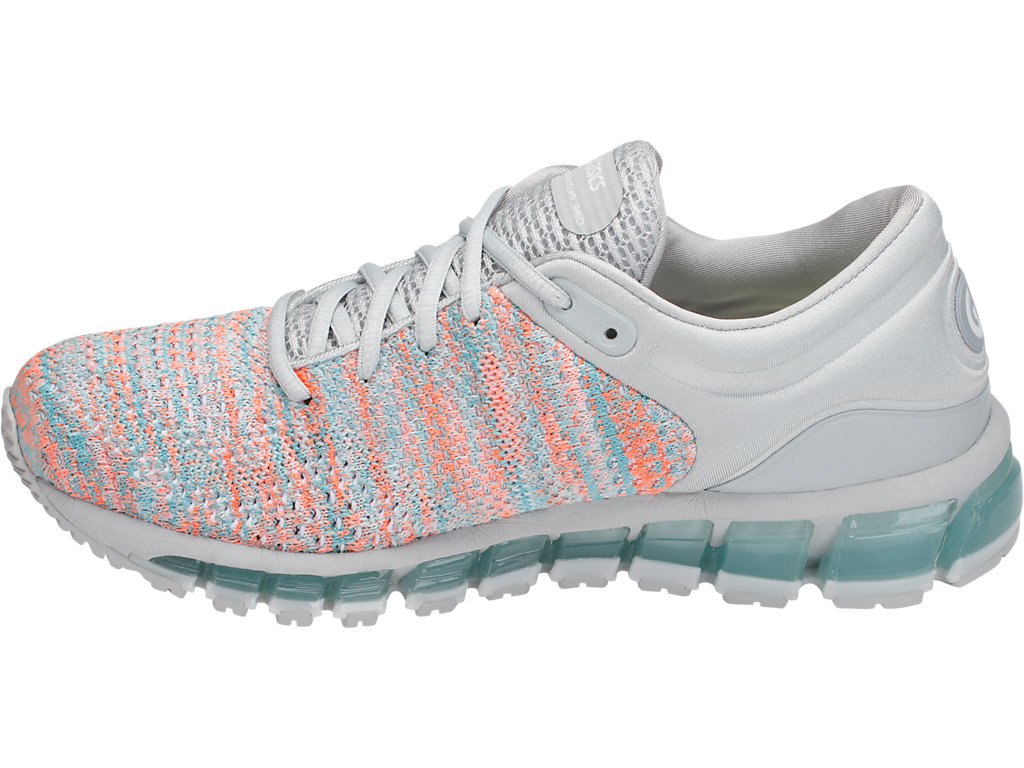 Asics Gel-Quantum 360 Running Shoes For Women Grey/Orange/Blue 256TZZDZ