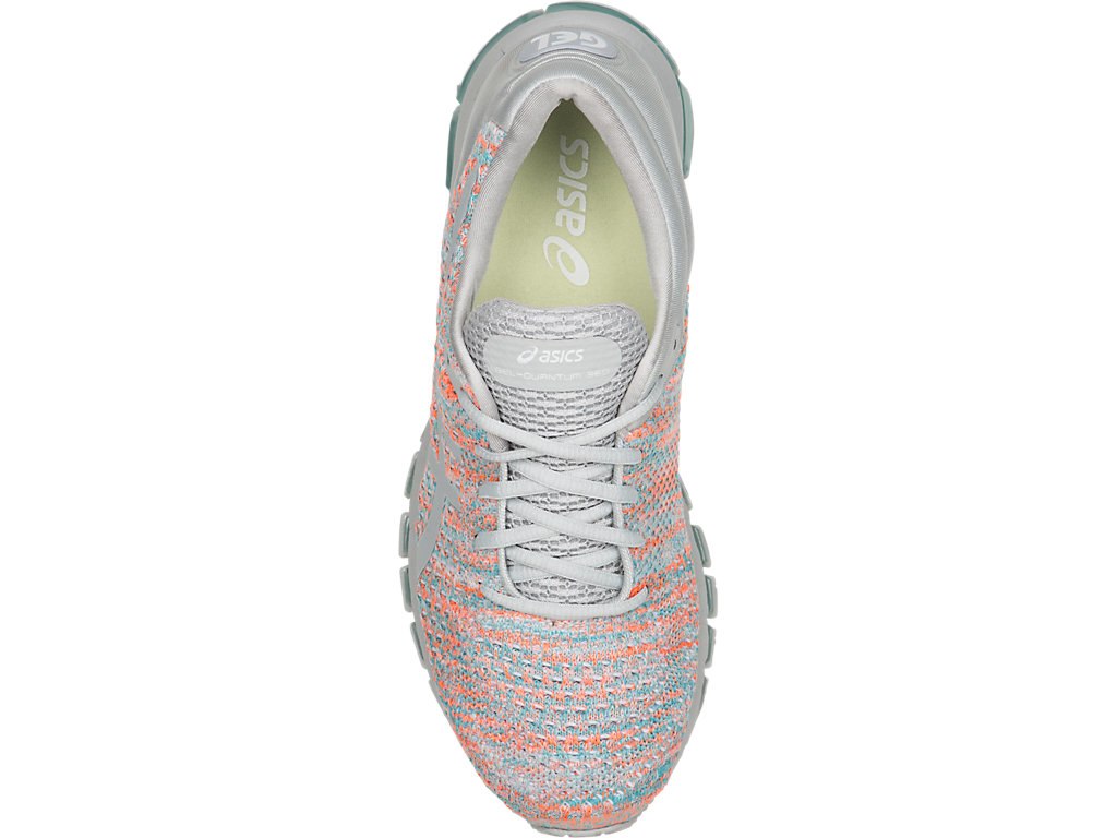 Asics Gel-Quantum 360 Running Shoes For Women Grey/Orange/Blue 256TZZDZ