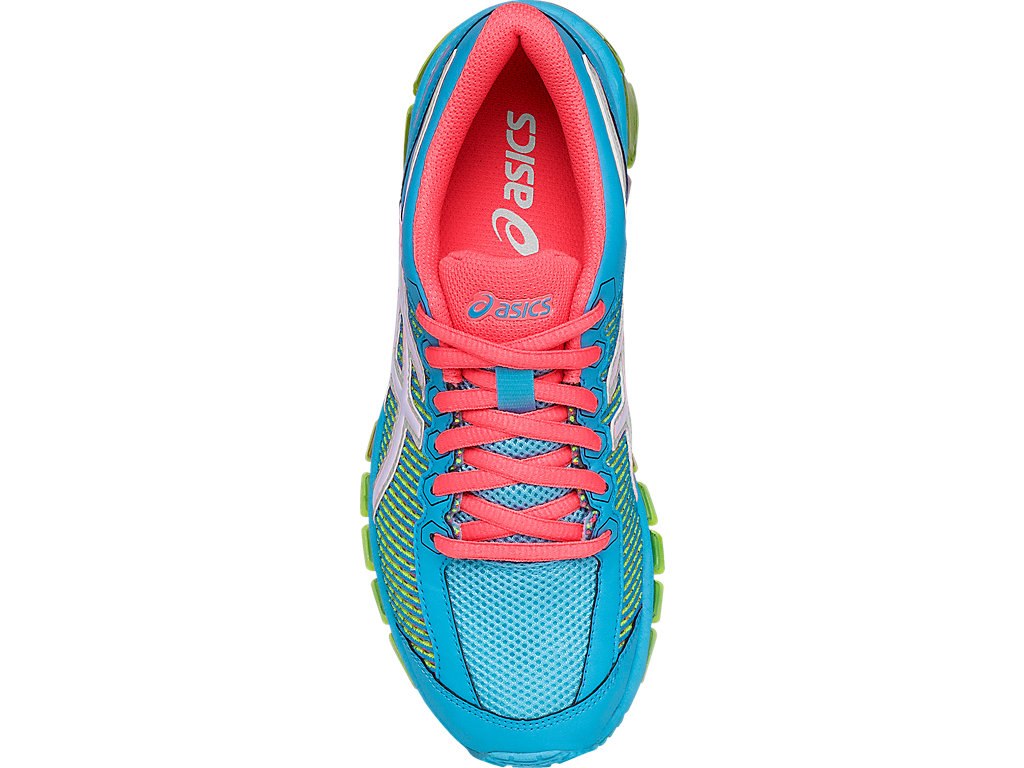 Asics Gel-Quantum 360 Running Shoes For Kids Light Turquoise/White/Coral 258ORDRM