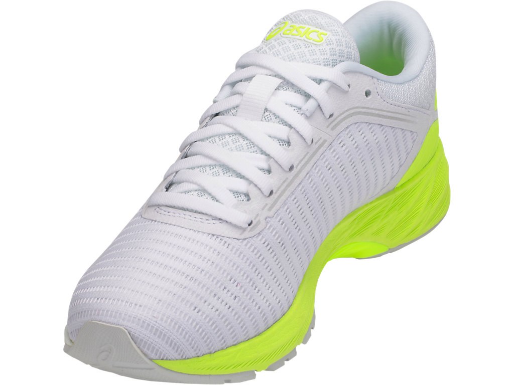 Asics Dynaflyte Running Shoes For Women White/Yellow/Blue 258XZPZU