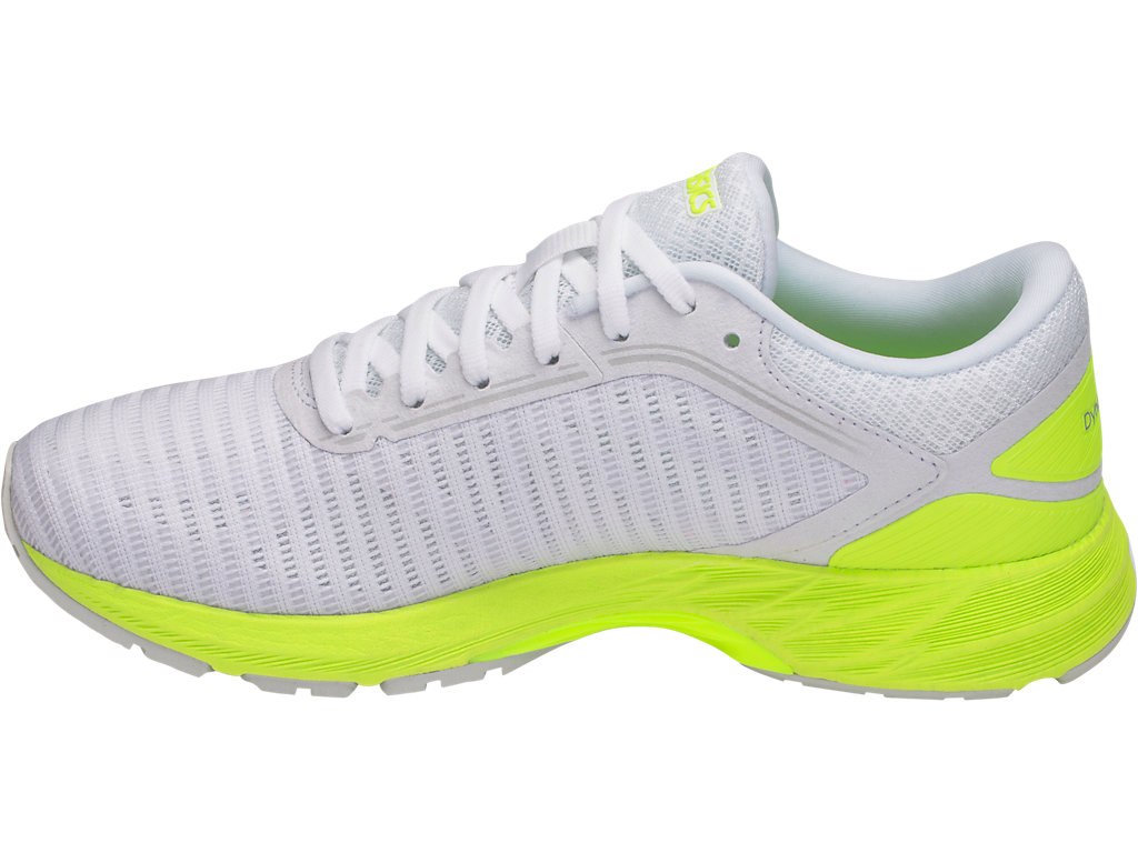 Asics Dynaflyte Running Shoes For Women White/Yellow/Blue 258XZPZU