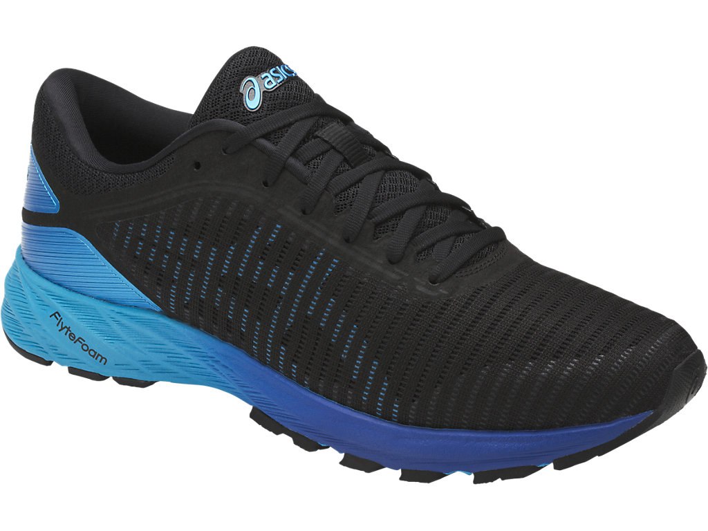 Asics Dynaflyte Running Shoes For Men Black/Blue 270ISRHK