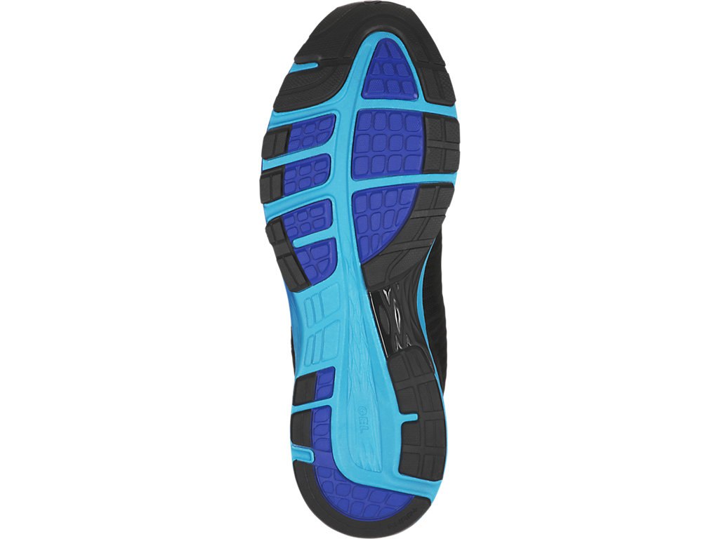 Asics Dynaflyte Running Shoes For Men Black/Blue 270ISRHK