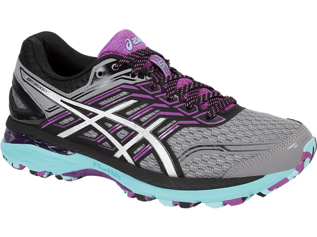 Asics Gt-2000 5 Running Shoes For Women Grey/Silver/Purple 283IVLML