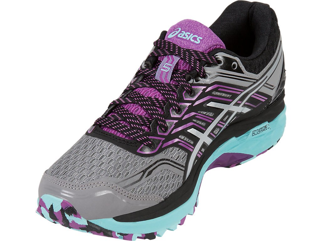 Asics Gt-2000 5 Running Shoes For Women Grey/Silver/Purple 283IVLML