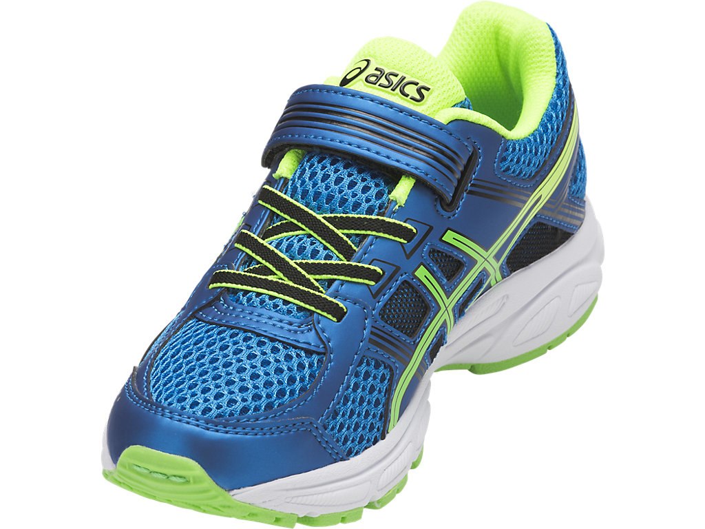 Asics Pre-Contend 4 Ps Running Shoes For Kids Blue/Green/Yellow 290SKQNJ