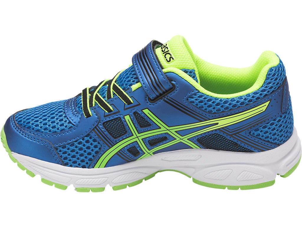 Asics Pre-Contend 4 Ps Running Shoes For Kids Blue/Green/Yellow 290SKQNJ