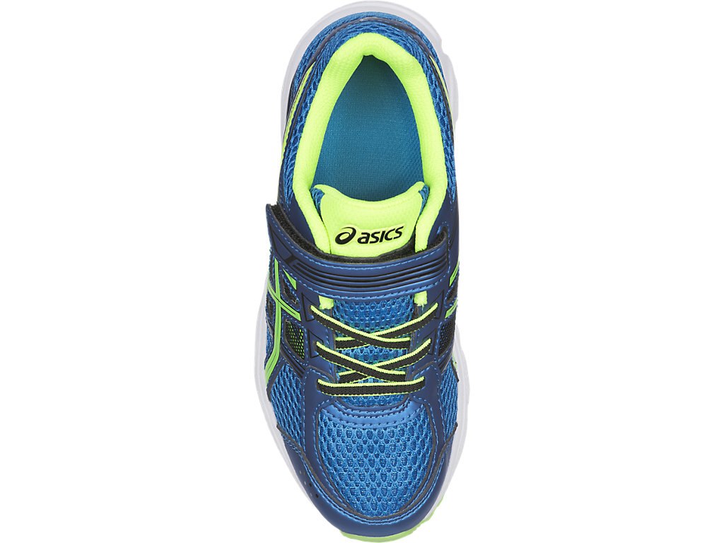 Asics Pre-Contend 4 Ps Running Shoes For Kids Blue/Green/Yellow 290SKQNJ