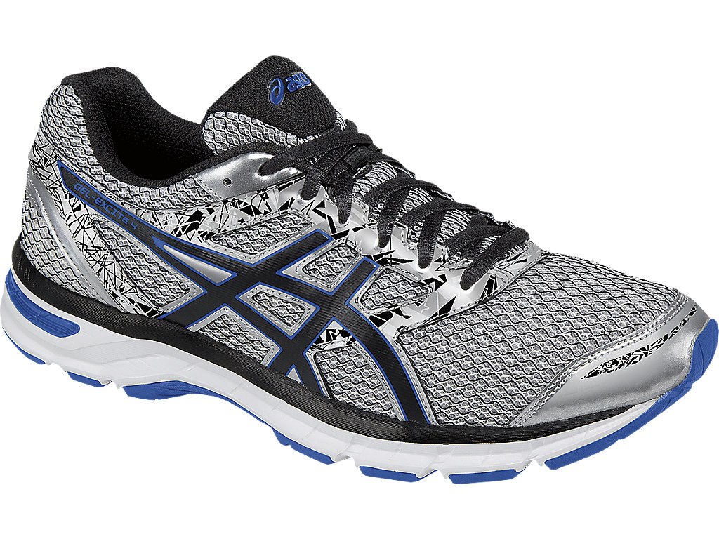 Asics Gel-Excite 4 Running Shoes For Men Silver/Black/Royal 291SUAGQ