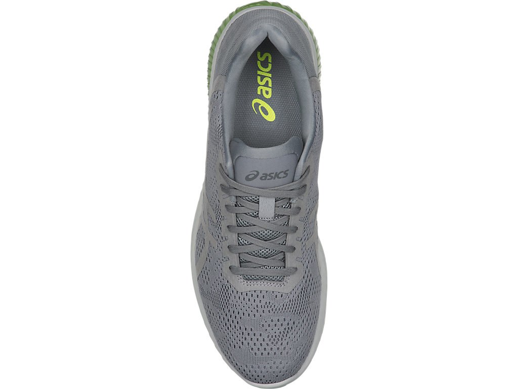 Asics Gel-Kenun Mx Running Shoes For Men Grey/Yellow 303FXHUR