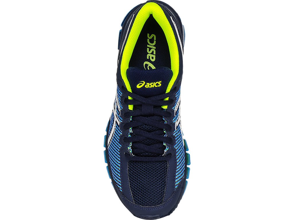 Asics Gel-Quantum 360 Running Shoes For Kids Navy/White/Yellow 313SMGAG