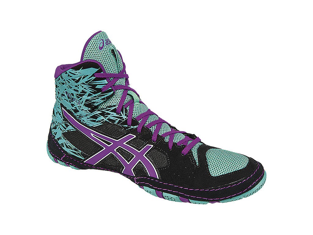 Asics Cael V7.0 Shoes For Men Black/Purple/Turquoise 317AMZBO