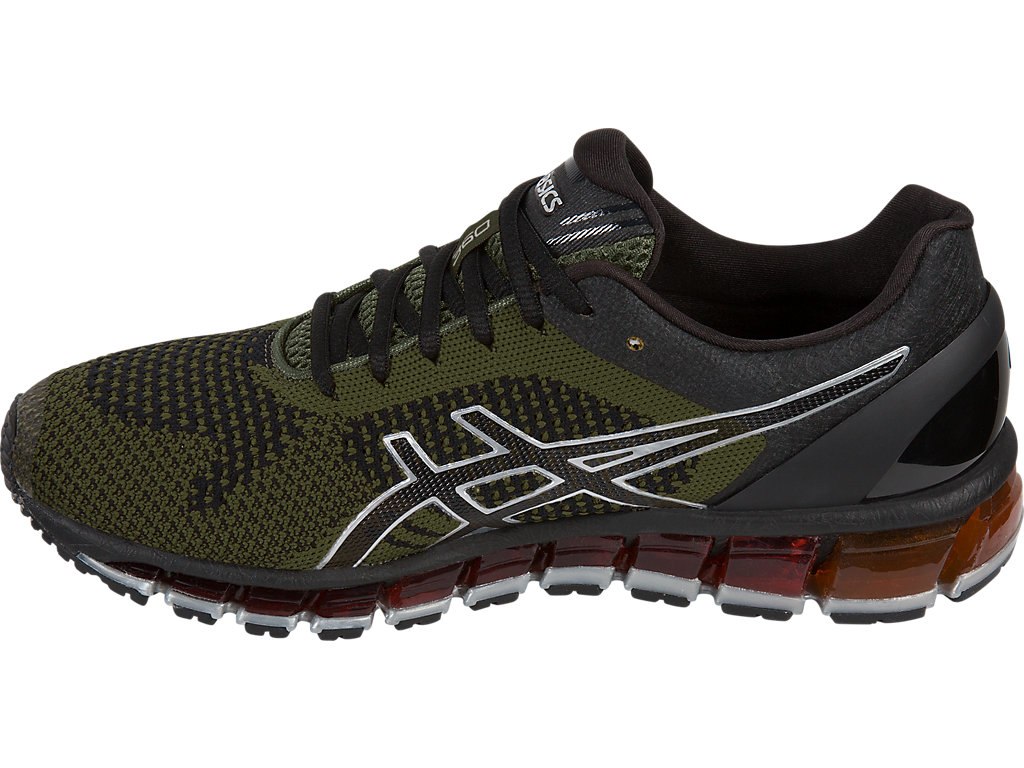 Asics Gel-Quantum 360 Running Shoes For Men Black/Olive/Silver 320WJHOT