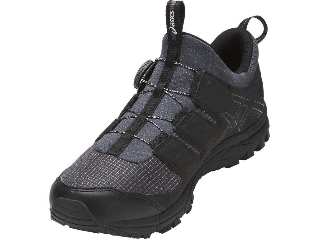 Asics Gel-Fujirado Running Shoes For Men Dark Grey/Black/Silver 321JCYGD