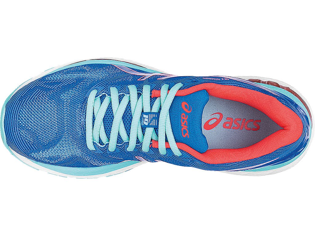 Asics Gel-Nimbus 19 Running Shoes For Women Blue/Coral/Light Turquoise Grey 325CREYF