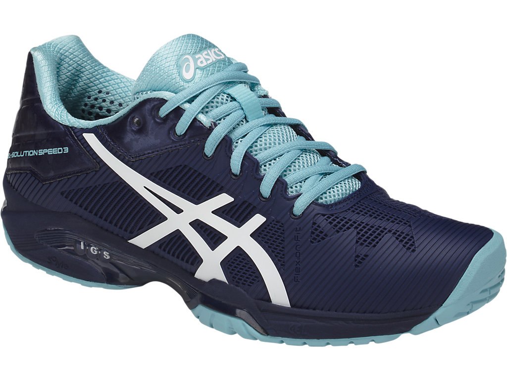Asics Gel-Solution Speed 3 Tennis Shoes For Women Indigo Blue/White/Blue 328QPSTZ