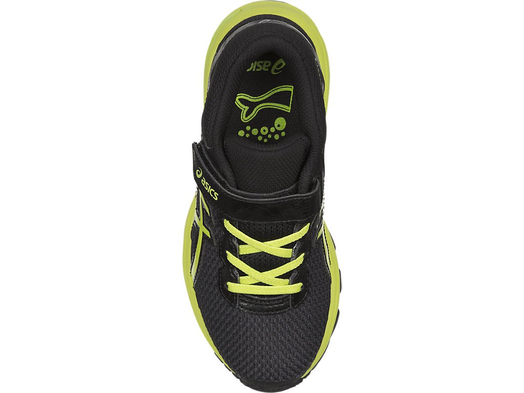 Asics Gt-1000 6 Running Shoes For Kids Black/Green/Silver 334FWUPH