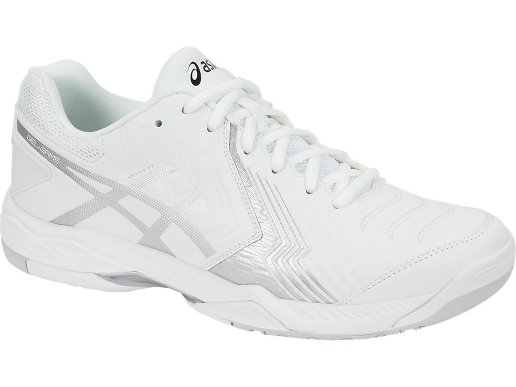 Asics Gel-Game 6 Tennis Shoes For Men White/Silver 343QFNUK