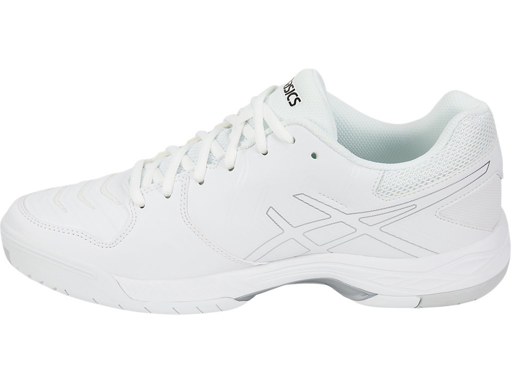 Asics Gel-Game 6 Tennis Shoes For Men White/Silver 343QFNUK
