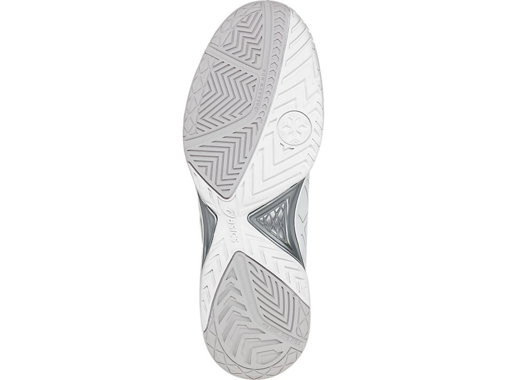 Asics Gel-Game 6 Tennis Shoes For Men White/Silver 343QFNUK