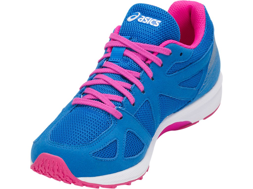 Asics Lyteracer Ts Running Shoes For Women Blue/White/Pink 347MJDST