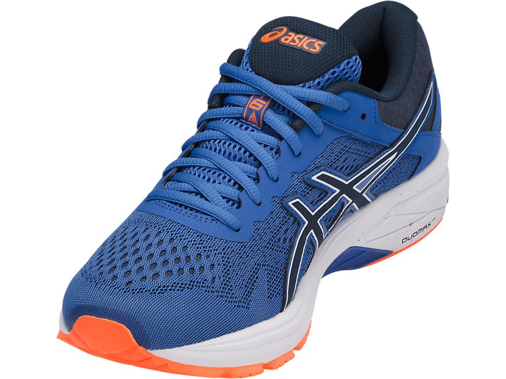 Asics Gt-1000 6 Running Shoes For Men Blue/Dark Blue/Orange 348GEDFM