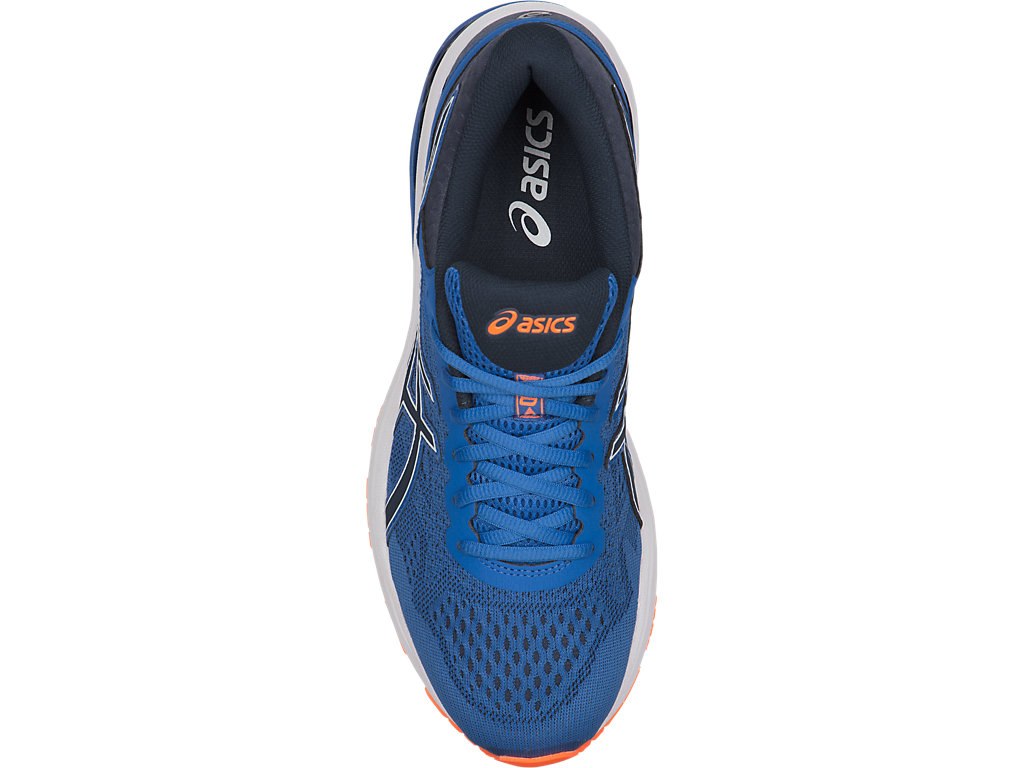 Asics Gt-1000 6 Running Shoes For Men Blue/Dark Blue/Orange 348GEDFM