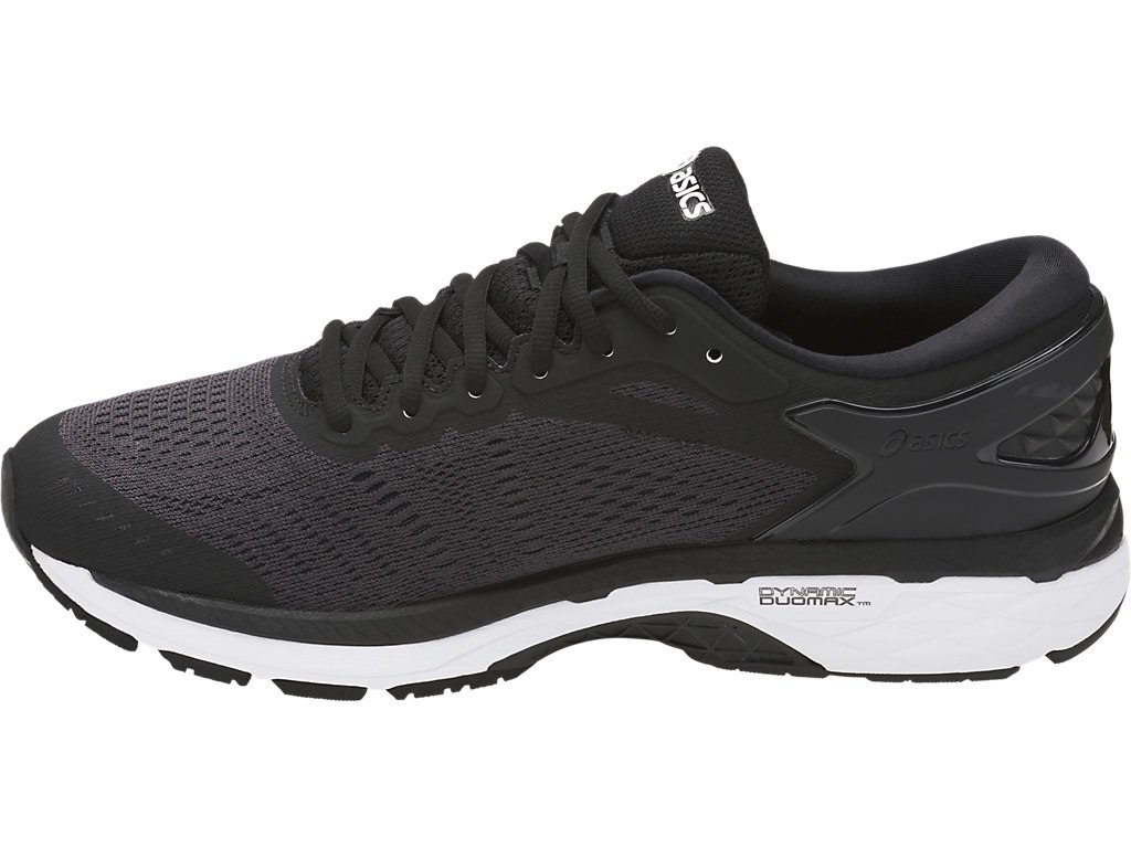 Asics Gel-Kayano 24 Running Shoes For Men Black/White 357JALMU