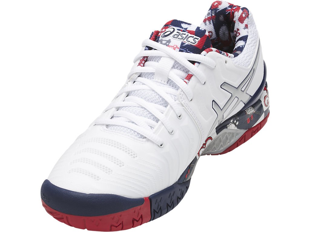 Asics Gel-Resolution 7 Tennis Shoes For Men White/Silver/Indigo Blue 364WAQQS