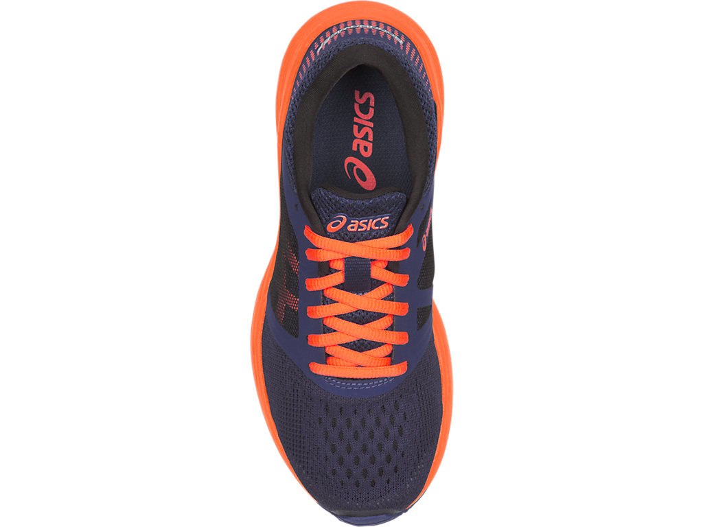 Asics Roadhawk Ff Running Shoes For Kids Indigo Blue/Orange/Black 365TDJTY