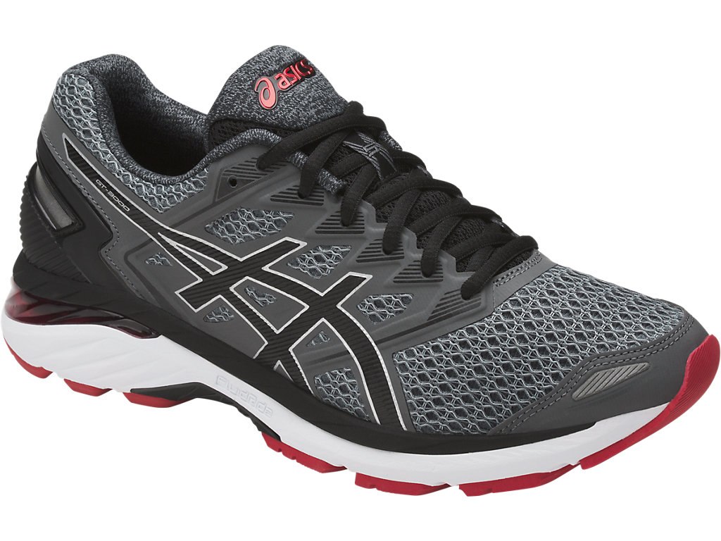 Asics Gt-2000 5 Running Shoes For Men Dark Grey/Black/Red 371SRSYB