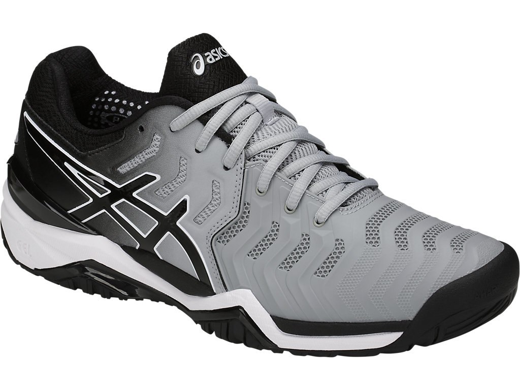 Asics Gel-Resolution 7 Tennis Shoes For Men Grey/Black/White 375LDOBM