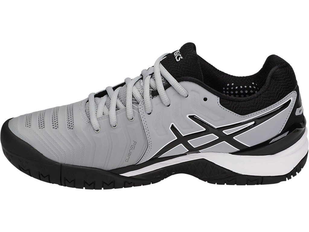 Asics Gel-Resolution 7 Tennis Shoes For Men Grey/Black/White 375LDOBM