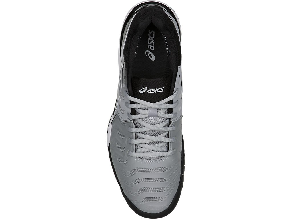 Asics Gel-Resolution 7 Tennis Shoes For Men Grey/Black/White 375LDOBM