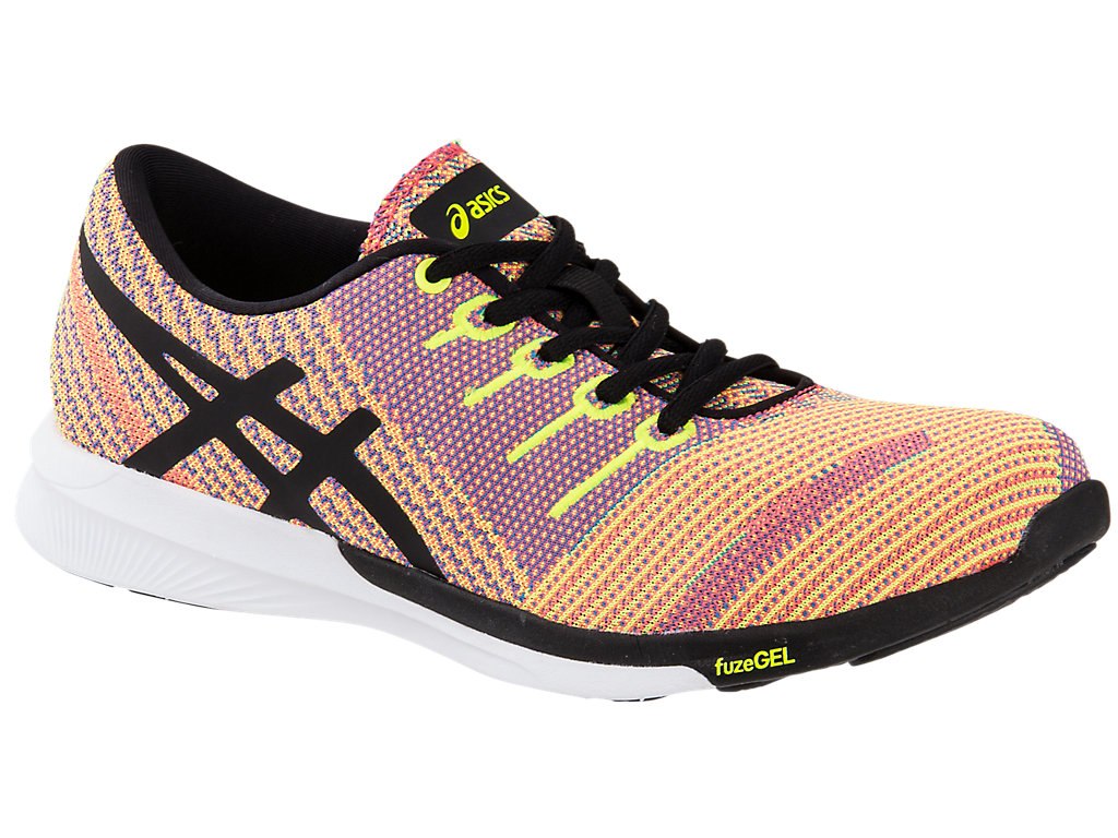 Asics Fuzex Running Shoes For Women Coral/Black/Yellow 377BWVYY