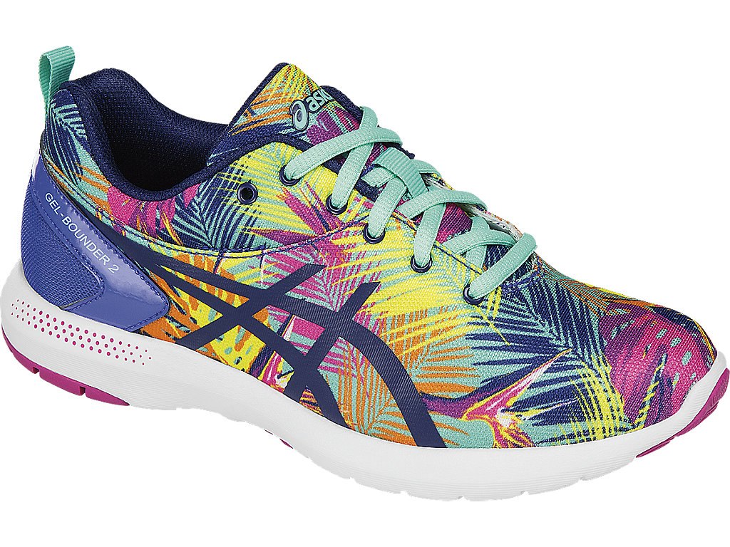 Asics Bounder Gs Running Shoes For Kids Blue/Pink 380QKUZO