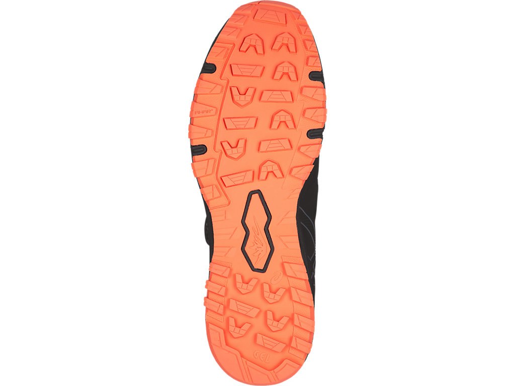 Asics Gel-Fujirado Running Shoes For Men Black/Dark Grey/Orange 386IPOWH