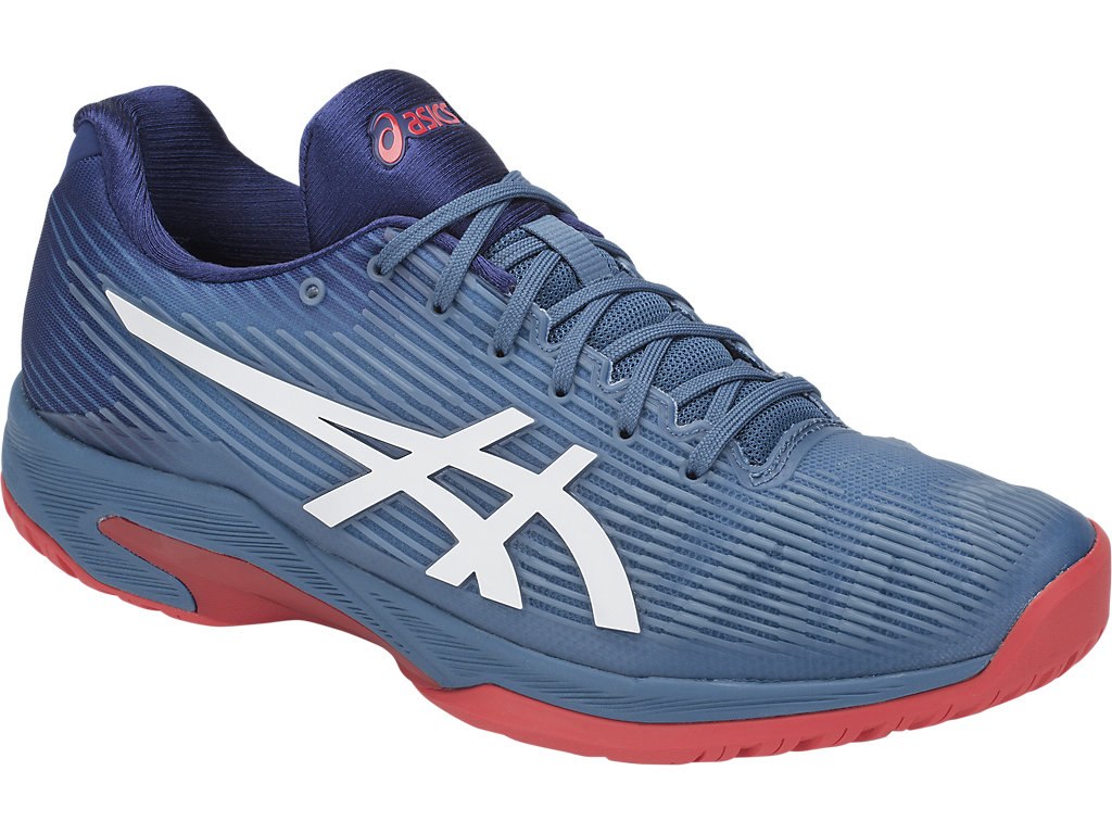 Asics Solution Speed Ff Tennis Shoes For Men Azure/White 406IKFRW