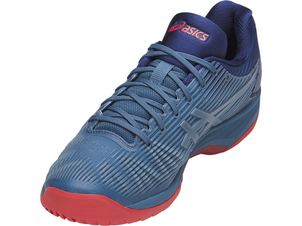 Asics Solution Speed Ff Tennis Shoes For Men Azure/White 406IKFRW