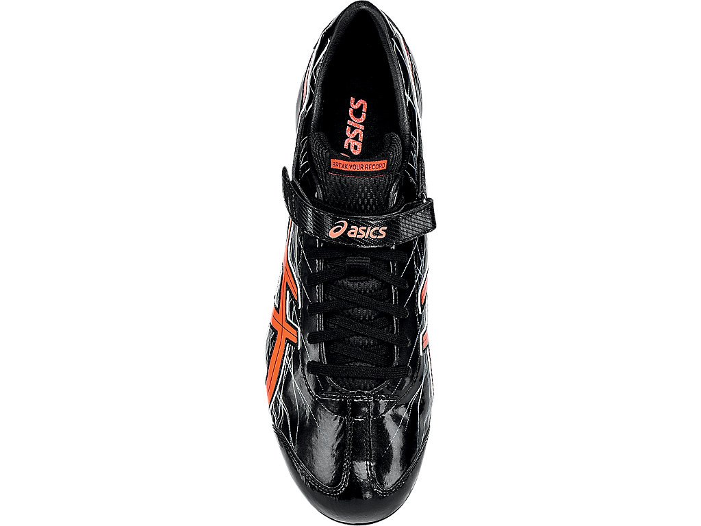 Asics Long Jump Pro Shoes For Men Black/Coral/Silver 414HAPYI