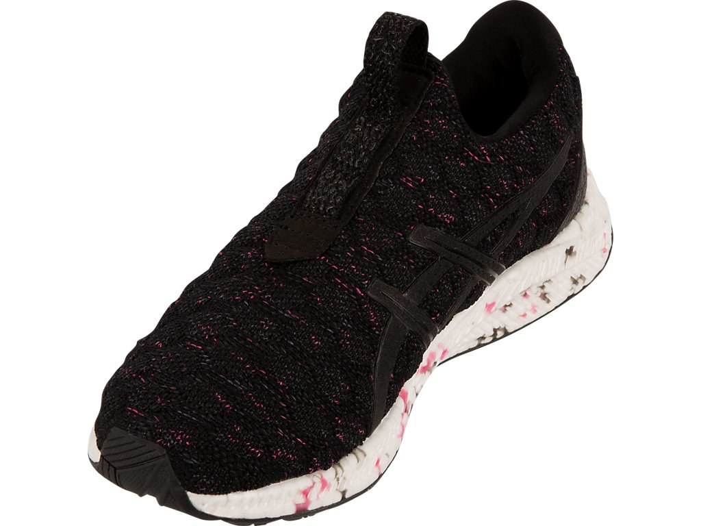 Asics Hypergel-Kenzen Running Shoes For Women Black/Pink/Dark Grey 416ZXEZC