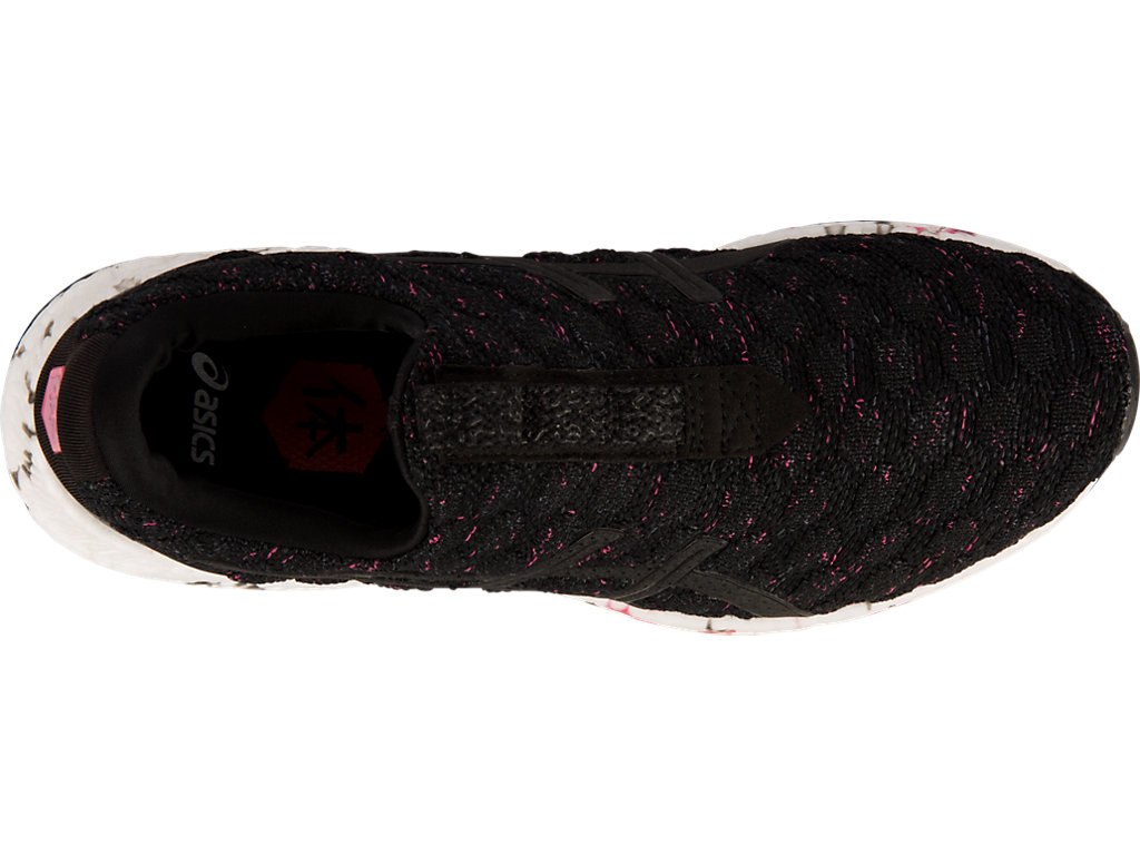 Asics Hypergel-Kenzen Running Shoes For Women Black/Pink/Dark Grey 416ZXEZC